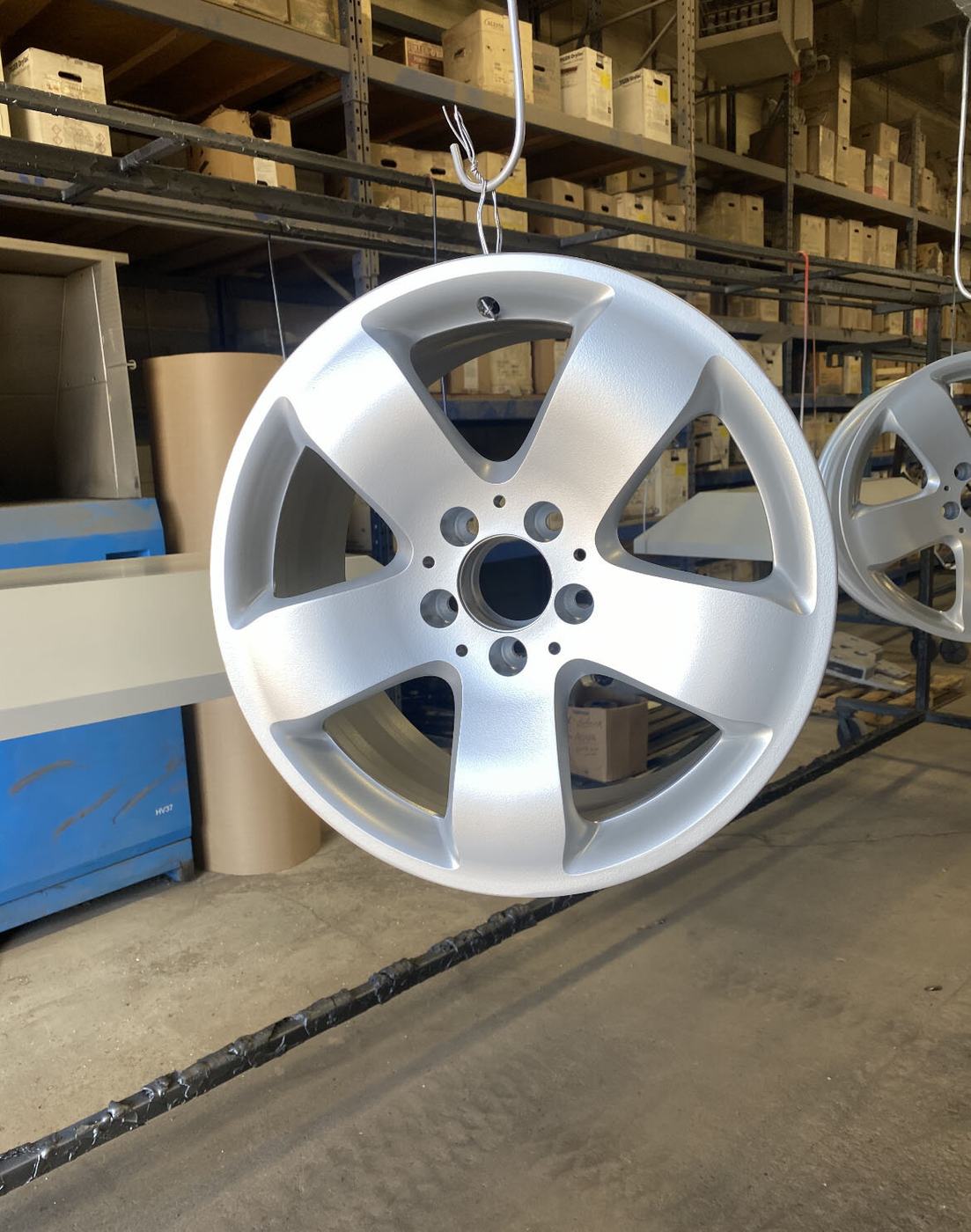 Wheel refinishing work in progress